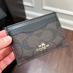 Coach Slim Id Card Case In Signature Canvas